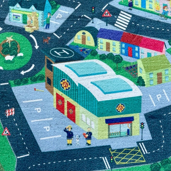 FIREMAN SAM Cartoon Character Village Rug Carpet - Picture 2 of 3
